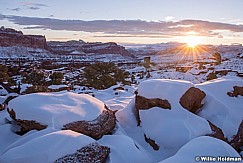 Capital Reef Snow with the Henry Mountains in distance, Utah