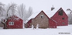 Red Barn Snowman 011315